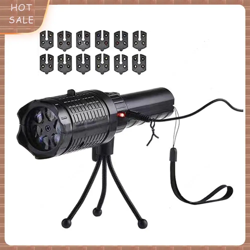24-Hour Delivery Christmas Projection Lamp Flashlight Christmas Projection Lamp 12 Pattern Projection Lamp Halloween Projection