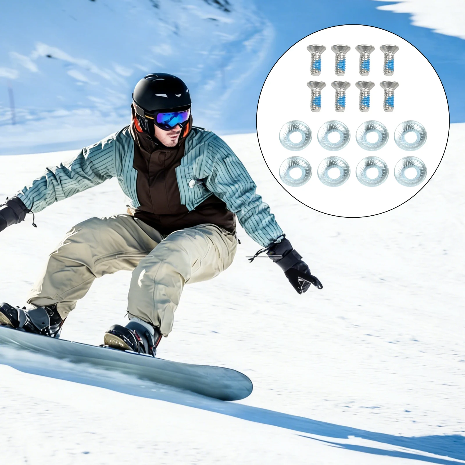 

Крепеж для сноуборда M6x16, 6.4 мм, 0.25 дюйма, металлические винты, набор с защитным наконечником, простая установка