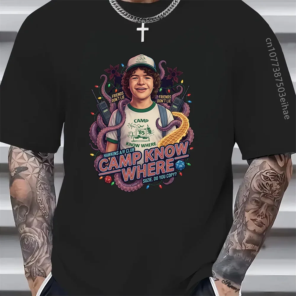 

Футболки унисекс «Stranger Things» для родителей и детей, американский ретро-стиль, 100% хлопок, для взрослых и детей, свободный крой, мягкие, стильные, универсальные, модные