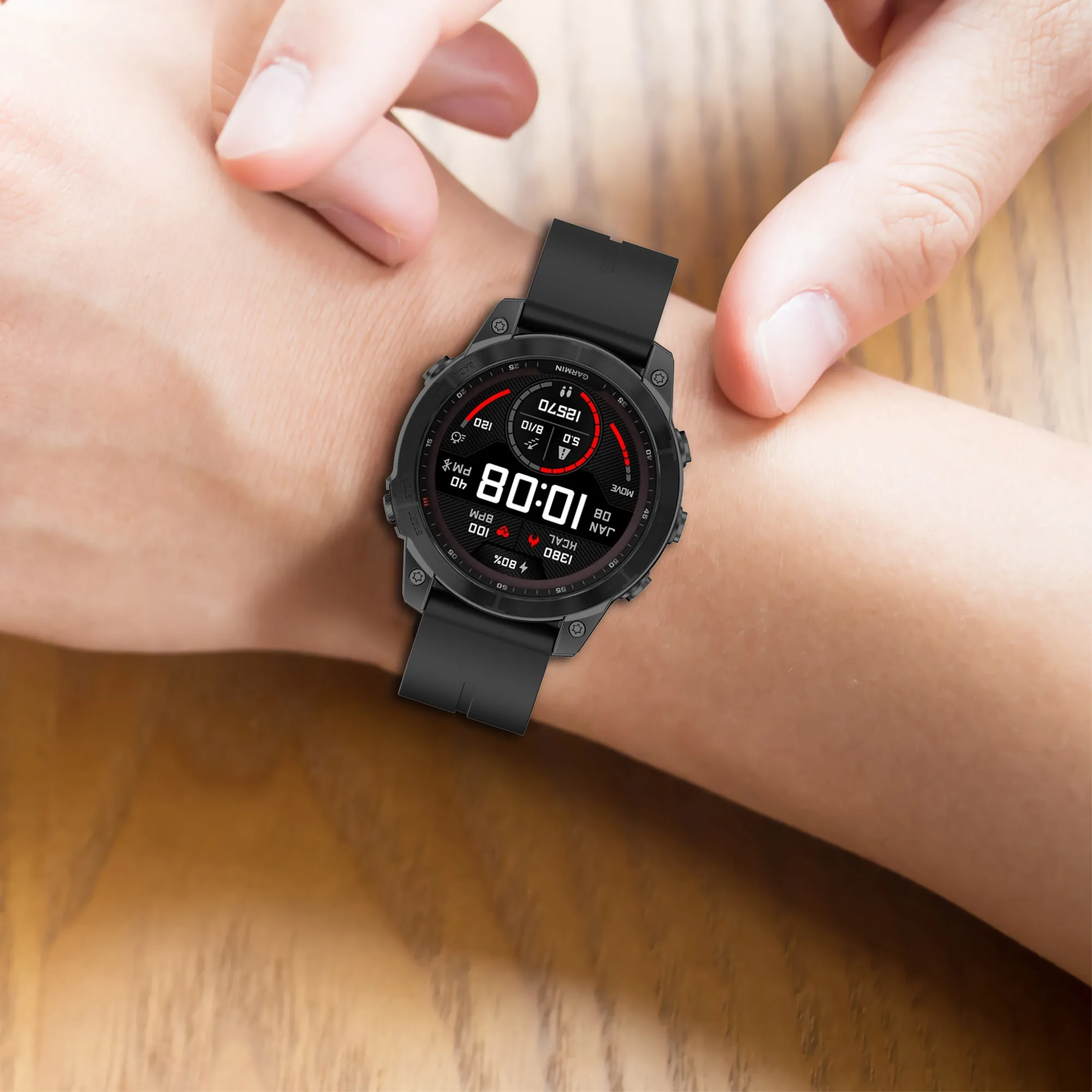 Ремешок Epix Pro Gen 2 силиконовый для смарт-часов Garmin Fenix 7S 7 7X Pro 5X 5 5S Plus 6 6S 6X