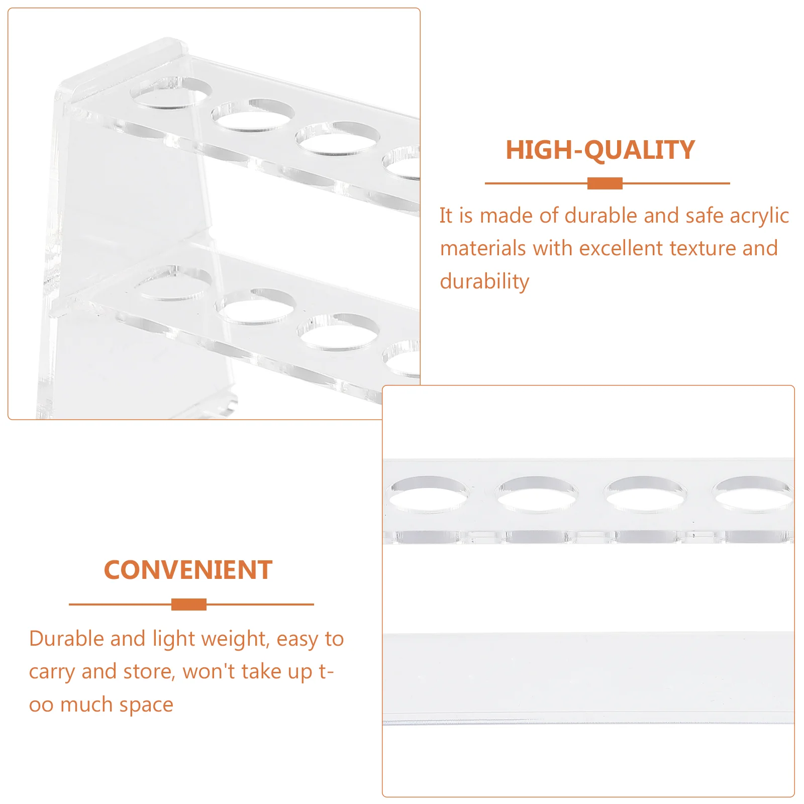 Estante para tubos de ensayo con agujeros, soporte de plástico para experimentos, estante de laboratorio, contenedor de tubos, soporte de centrífuga