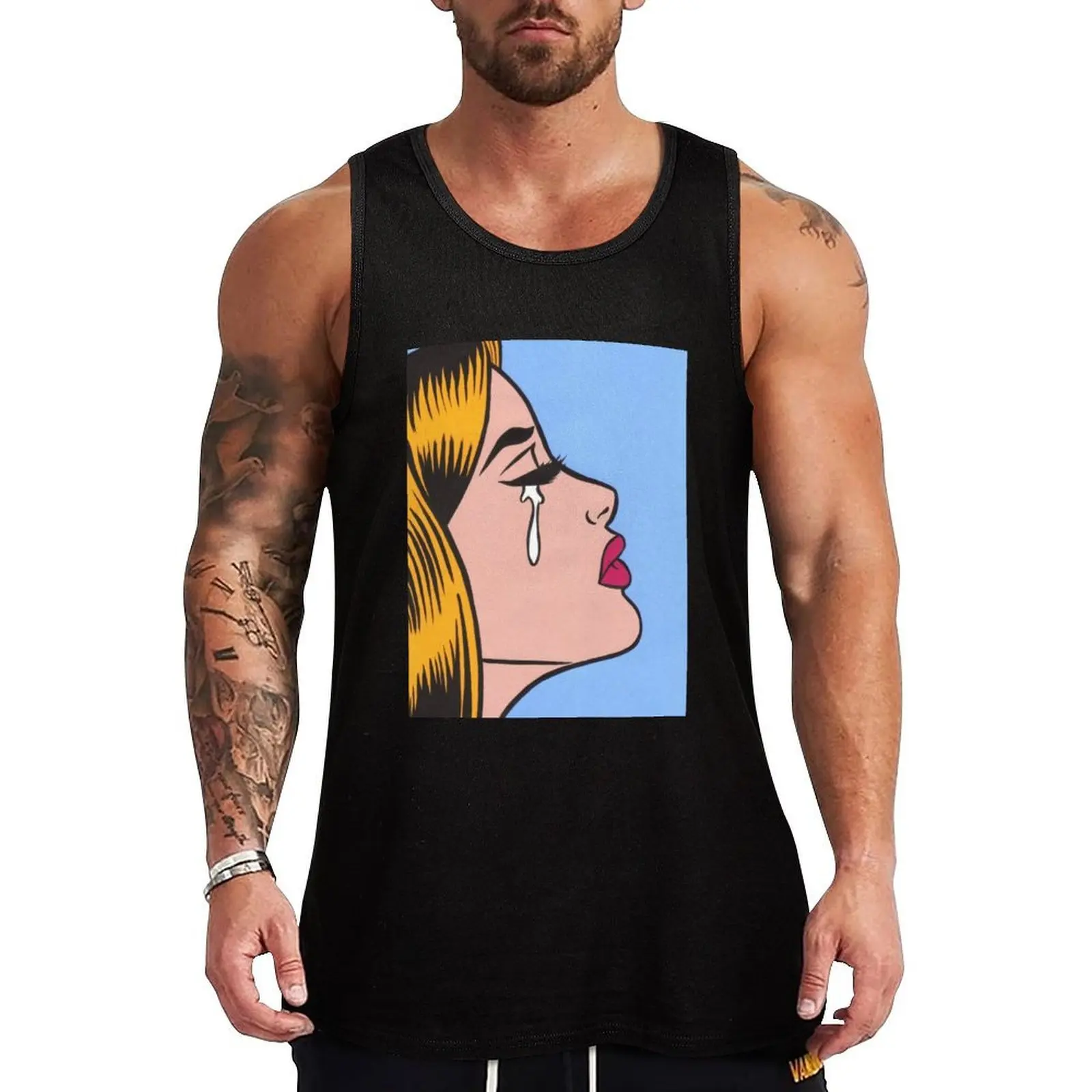 Ginger Crying Pop Comic Girl Tank Top Fashion Graphic Tank Top Trendy Print Sleeveless Shirt