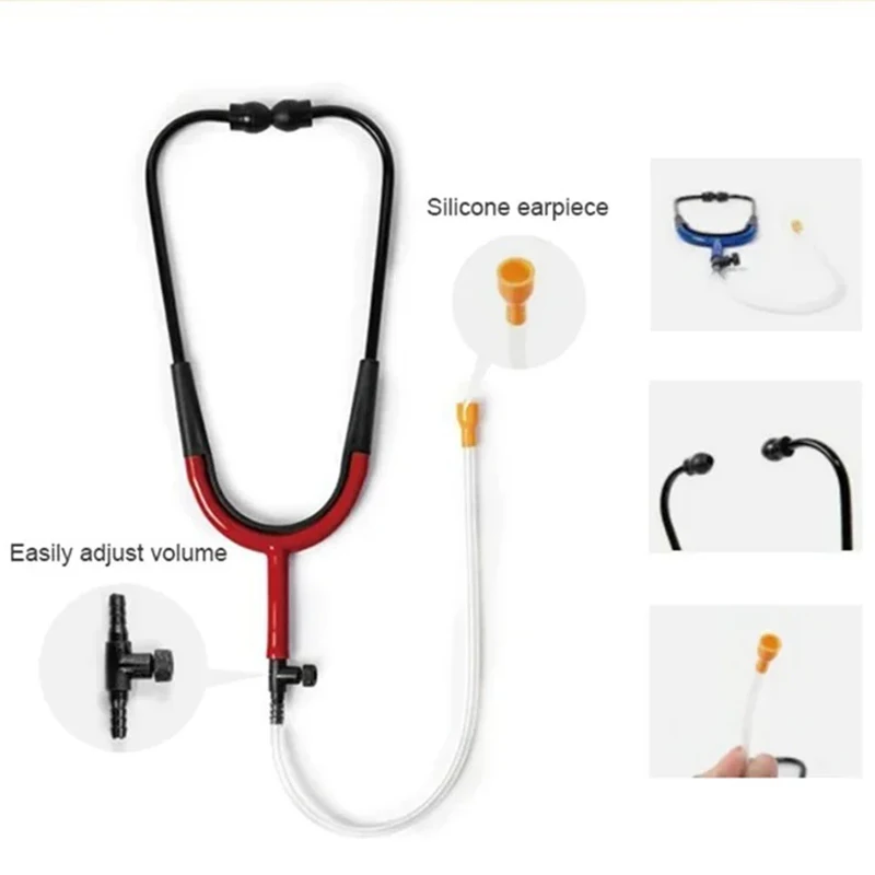 Hearing Aid Stethoscope Volume Noise Detection Binaural Earpiece Audition Test with Damper for Testing Hearing Aids Accessory