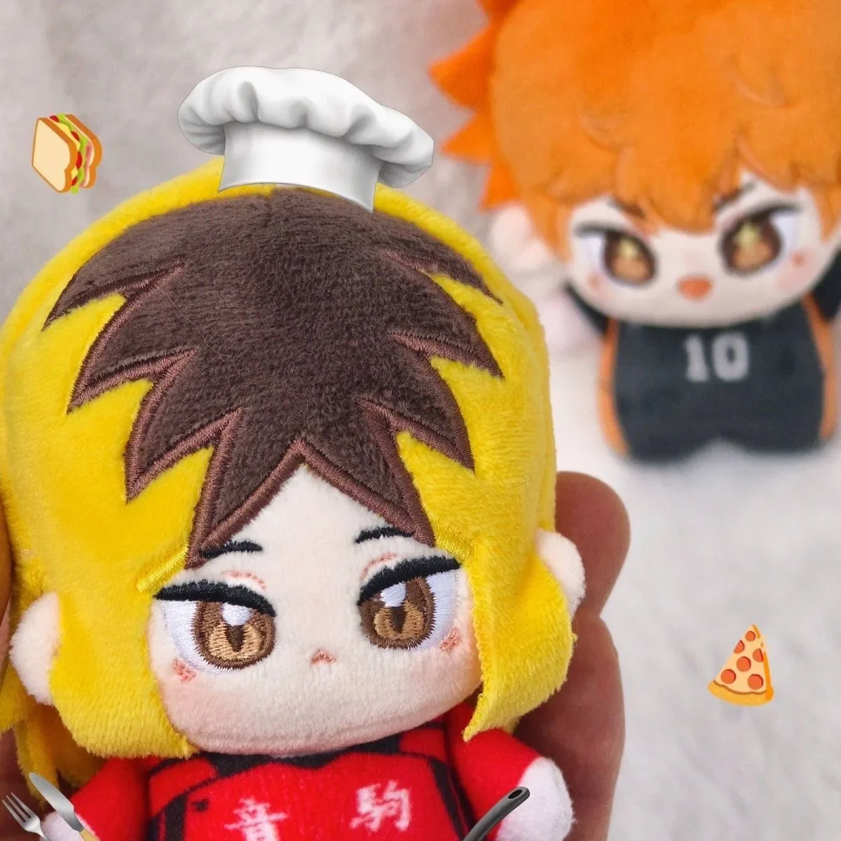 10cm Anime papel Kozume Kenma lindo Animal oreja Cosplay suave muñeco  peluche cuerpo hasta algodón relleno Plushie almohada j