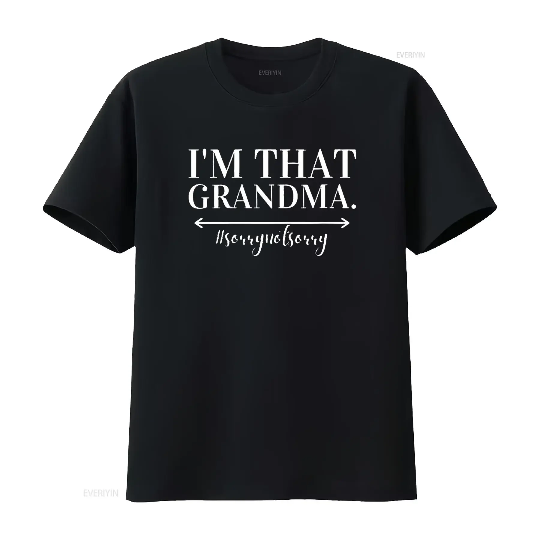 رجل مضحك أنا هذا الجدة لطيف الجدة الجد جولة الرقبة تي شيرت أسود كبير خمر غسلها تنفس قليلا #1