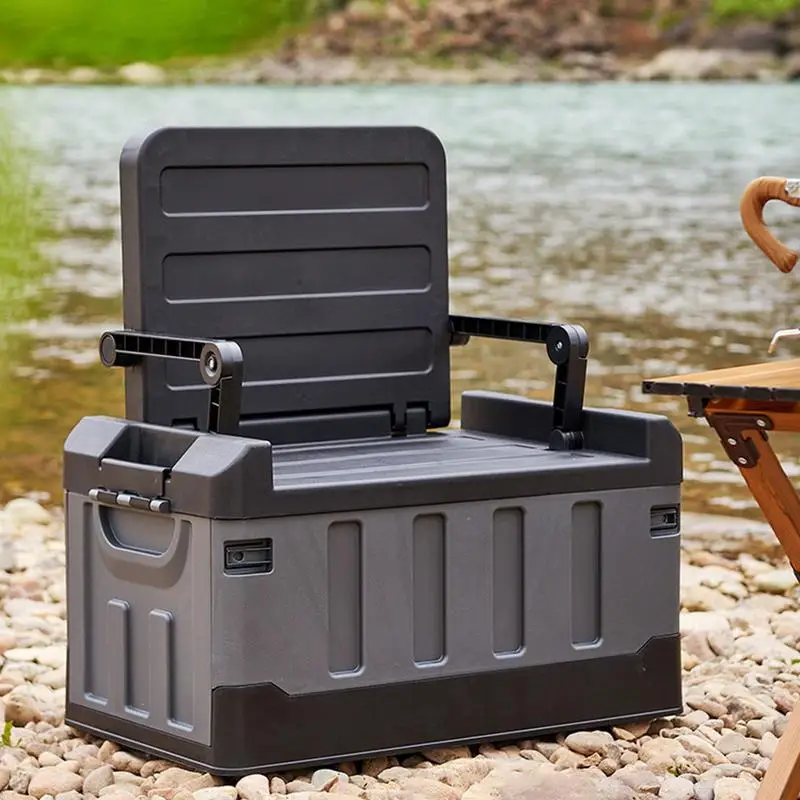 Fishing Tackle Box Car Storage Box Portable Outdoor Camping Multifunctional Trunk Organizer Case Car Travel Fishing Accessories