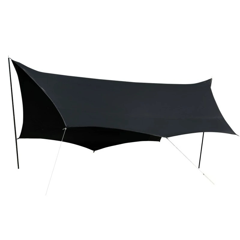 

Outdoor all-blackened butterfly-shaped hexagonal dual-purpose canopy, mountain car-side tent, vinyl sunscreen awning, camping