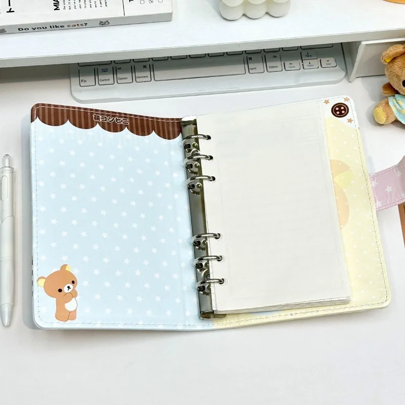 2026 new ins Rilakkuma A6 notebook loose-leaf hand ledger niche simple thickened diary - view 3
