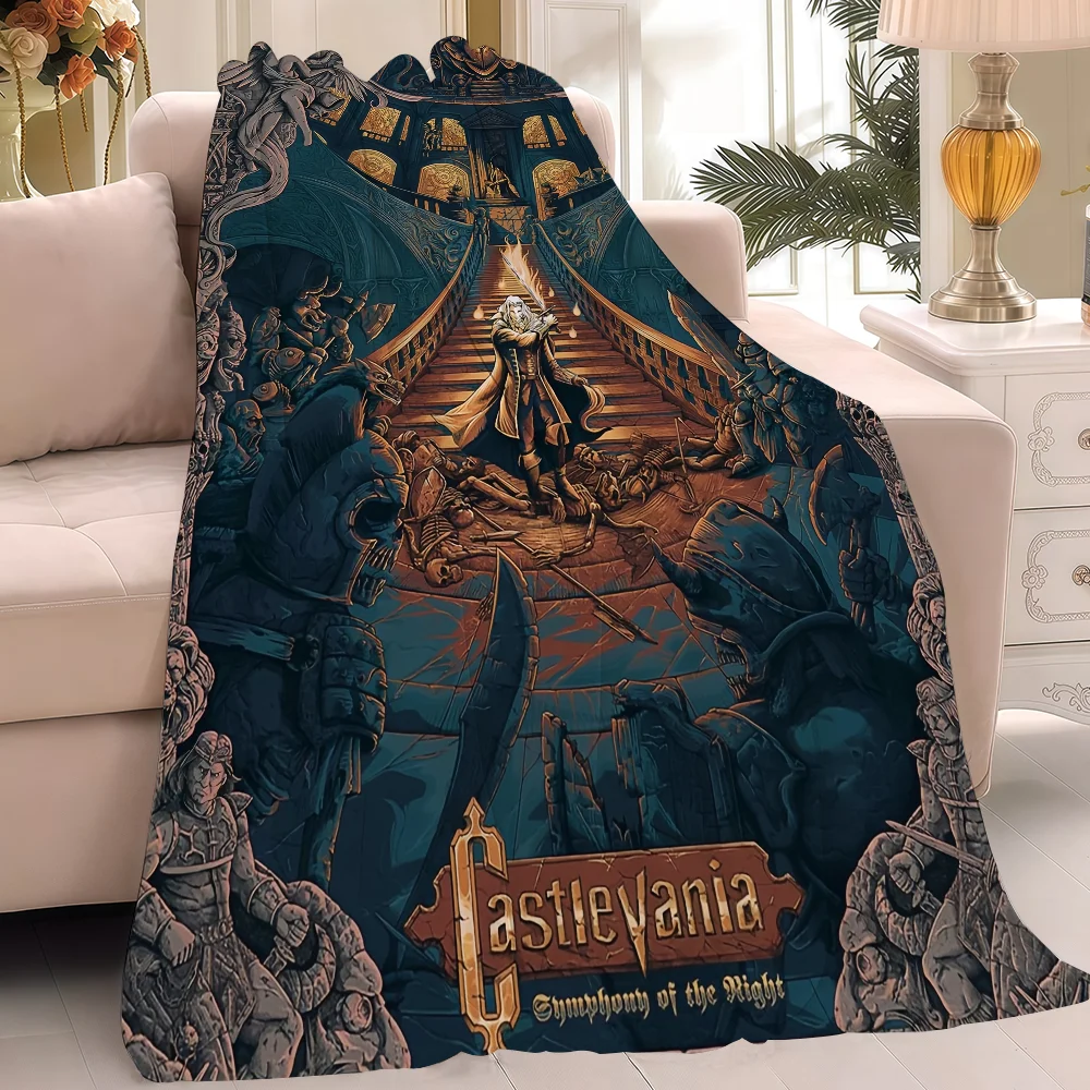 C-Castlevania Symphony Of Night Game Blanket Warm And Soft Suitable For Bedroom Living Room Sofa Bed Office Travel Camping