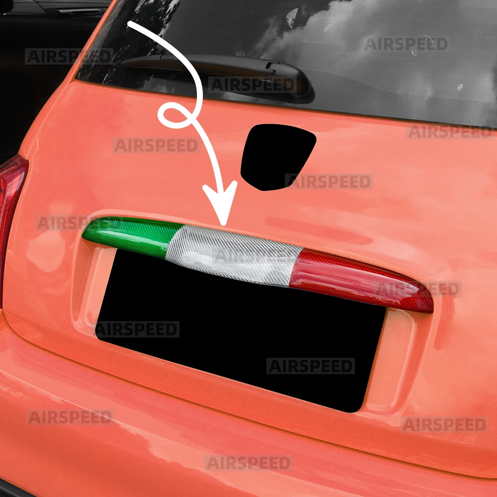 

Real Hard Carbon Fiber Sticker For Abarth 595 695 2012-2024 Fiat 500 2008-2024 LHD RHD Car Rear Trunk Lid Tailgate Handle Cover