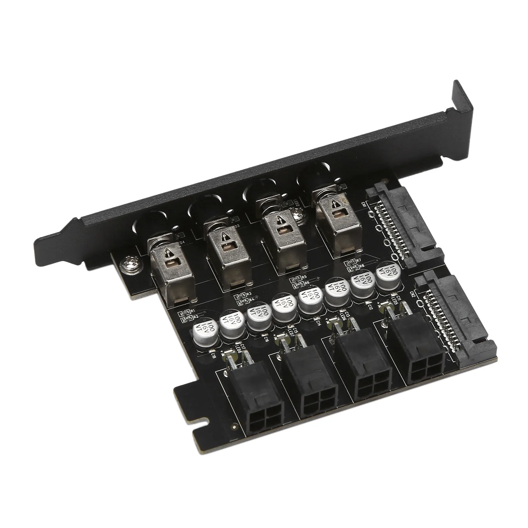 

4 Ports HDD Power Control Switch Hard Drive Switcher 15-Pin SATA Selector for PC Desktop