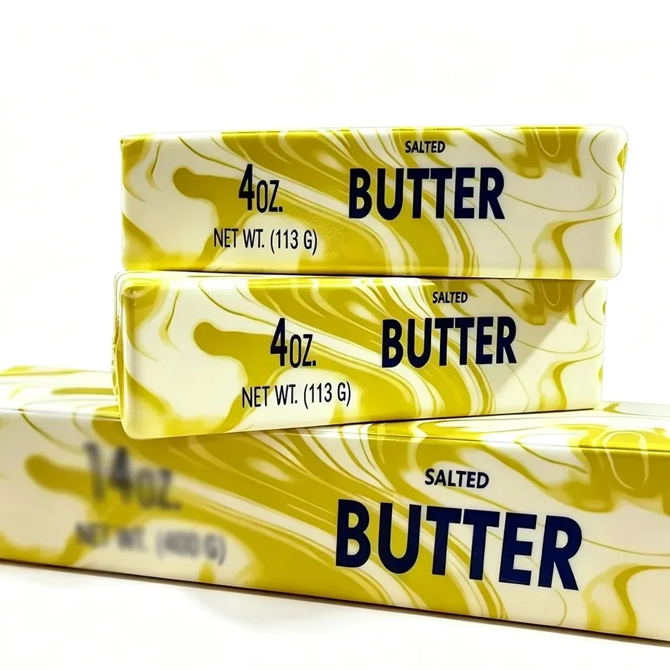 Realistic butter block squishy; colorful swirl cream shaped soft rubber stress relief toy; office venting ornament gift