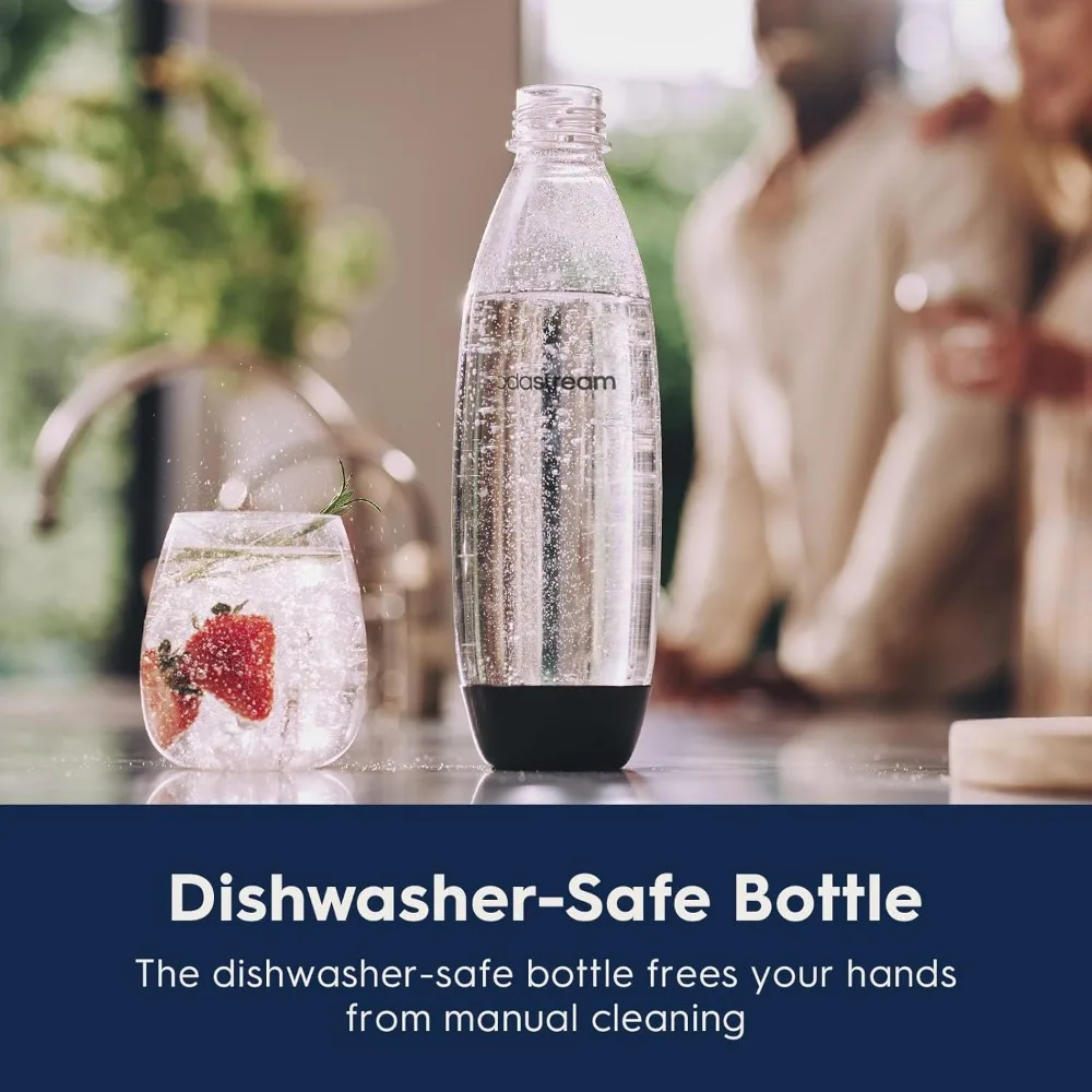 Sparkling Water Maker, Black,Energy efficient, powered by Co2 cylinder