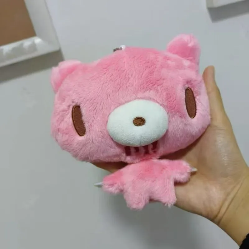 Gloomy Bear Plüsch-Münzbörse, hochwertige Cartoon-Puppe in Großkopfform, große Kapazität, tragbare, dehnbare rosa Aufbewahrungstasche, Geschenk – Detail 5