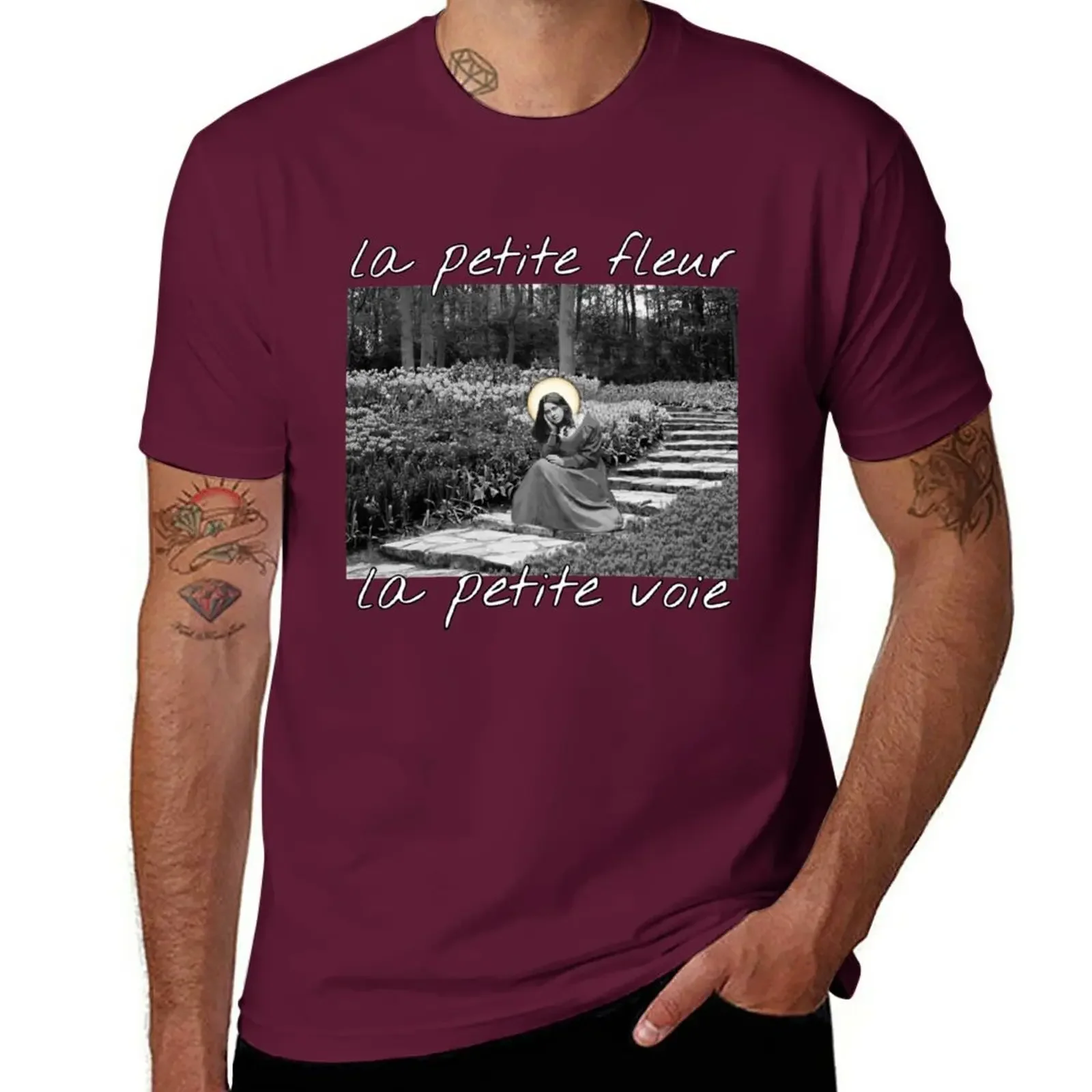 Saint Therese of Lisieux, the little flower on the little path T-Shirt summer clothes anime mens clothing