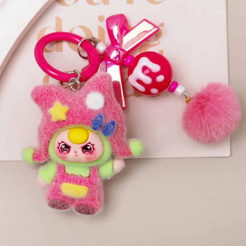 Anime Flocked DIY Decorative Pendant KeyChain Backpack Decor Cute Cartoon Schoolbag Pendant Boys And Girls Gifts