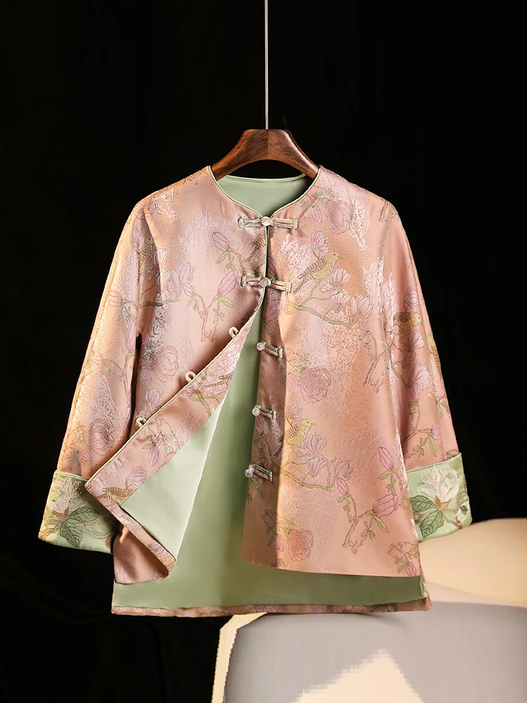 

New Chinese Sle Jaet Women's Top Spring 2026 High End Ele Young Model Tang Suit Traditional Costume Revamp