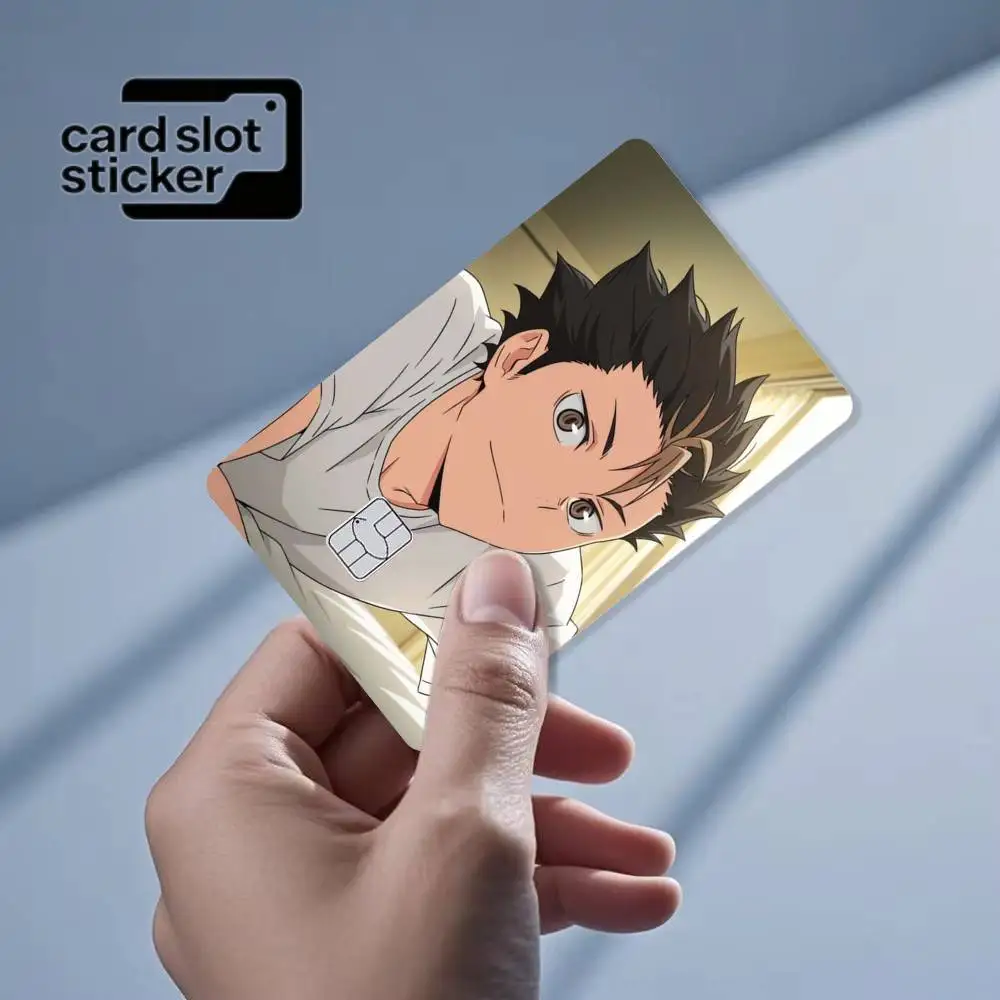 Cartoon Y-Yu Nishinoya  Credit Card HD Stickers Small Chip Waterproof Sticker Game Card Decal Gift
