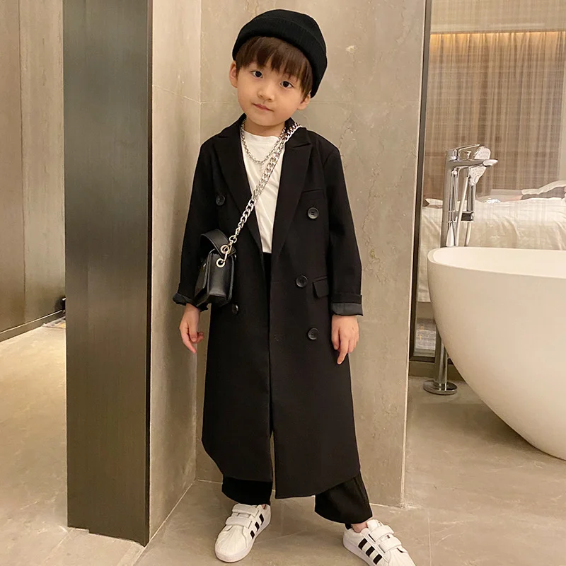 

Boys Coat Jacket Cotton Outerwear Overcoat 2023 Classic Spring Autumn Windproof Children's Warm Clothing