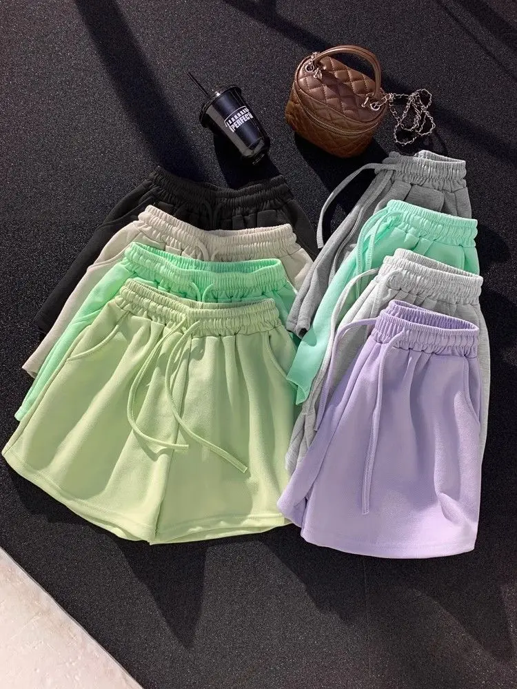 

Womens Sweat Shorts Casual Summer Loose Athletic Short Drawstring Waist Lounge Running Shorts