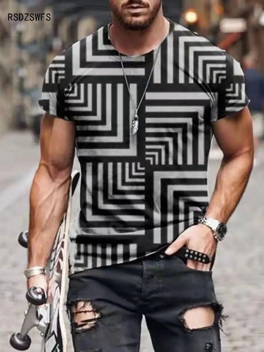 Summer Fashion 3D Print Short Sleeve O-Neck Men Street Style Oversize Male T Shirts Cross Pattern Hip Hop Clothing Unisex Tees