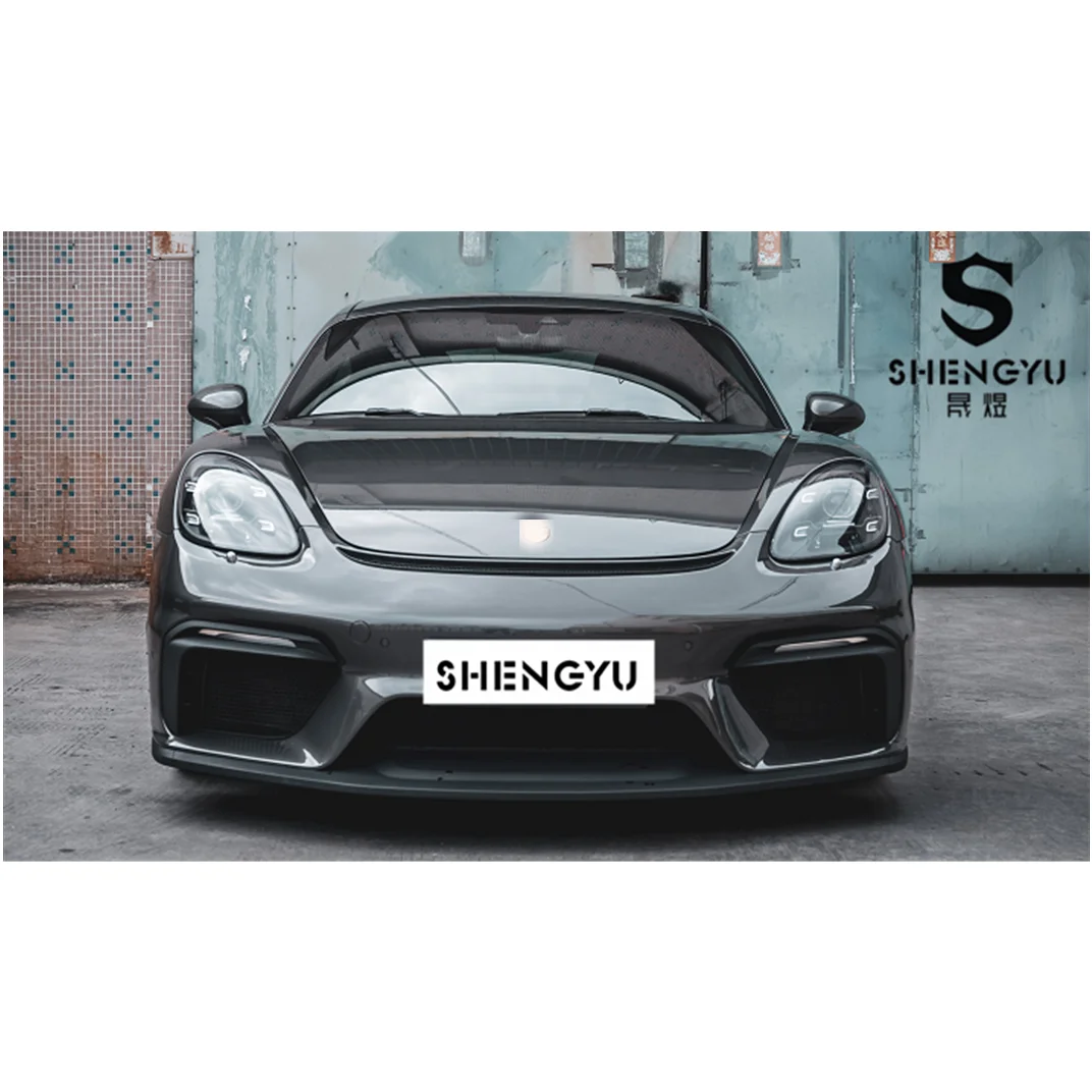 high quality for Porsche Cayman Boxster 718 982 16-21 to GTS front bumper front and rear lip tail pipes spoiler taillamp