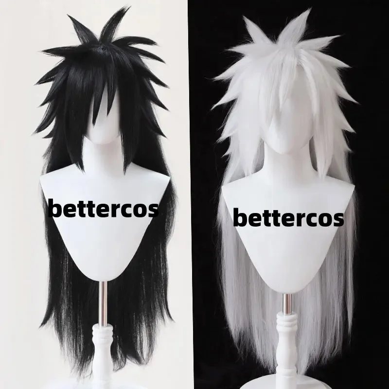 

NewUchiha Anime Uchiha Madara Cosplay wigs Long Black Synthetic Hair + Free Wig Cap2025c;5,v'8.d;