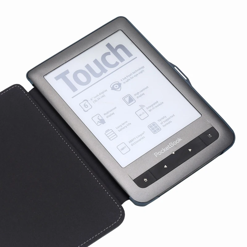 Skórzane etui do PocketBook Basic 2 Lux Touch 614/615/624/625/626/622/623 e-reader Ebook Funda Capa klamra magnetyczna okładka książki — zdjęcie produktu 5
