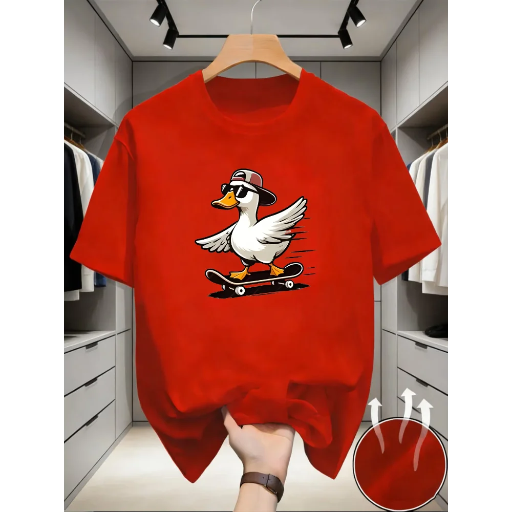 2026 New Summer men's short-sleeved American design printed T-shirt casual sports versatile top