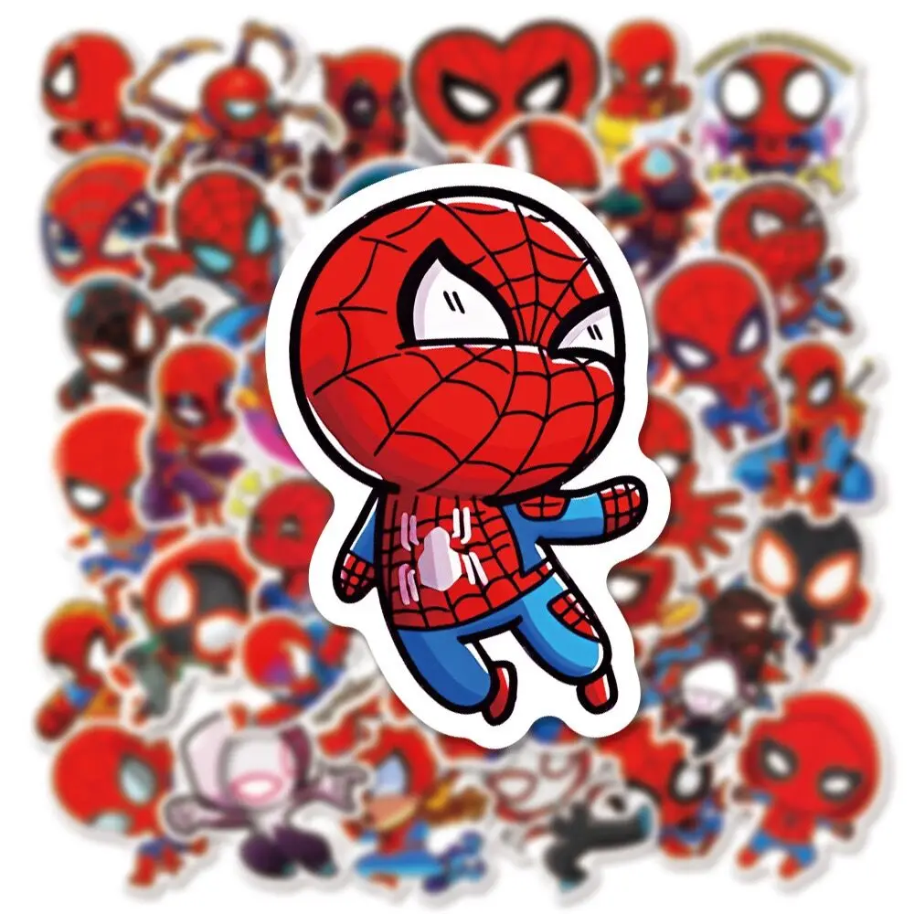 10/50PCS Cool Disney Movie Spiderman Anime Stickers DIY Skateboard Fridge Guitar Laptop Car Motorcycle Kids Classic Toy Sticker