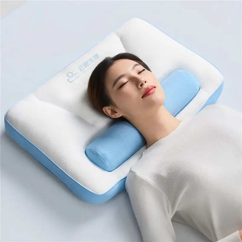 Ergonomic Cervical Pillow Breathable Mesh Neck Support Cushion For Side Back Stomach Sleepers Orthopedic Pain Relief Bed With
