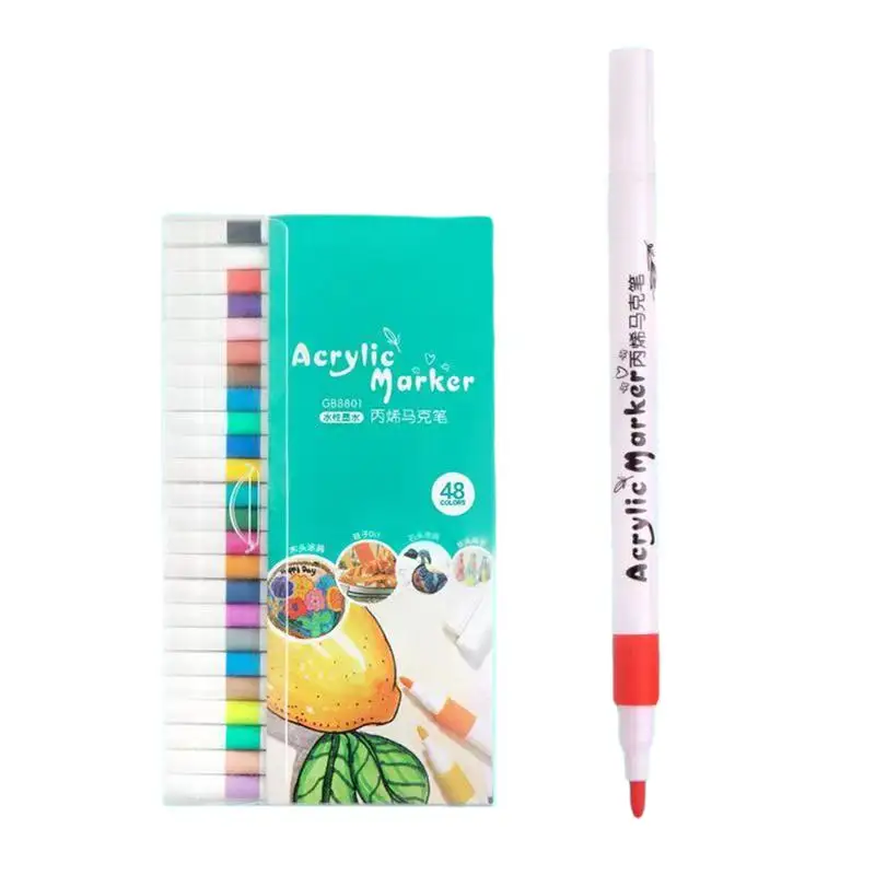 طقم تلوين زجاجي للنسيج ، أقلام أكريليك مضادة للماء ، لوازم اللوحة ، سريعة الجفاف