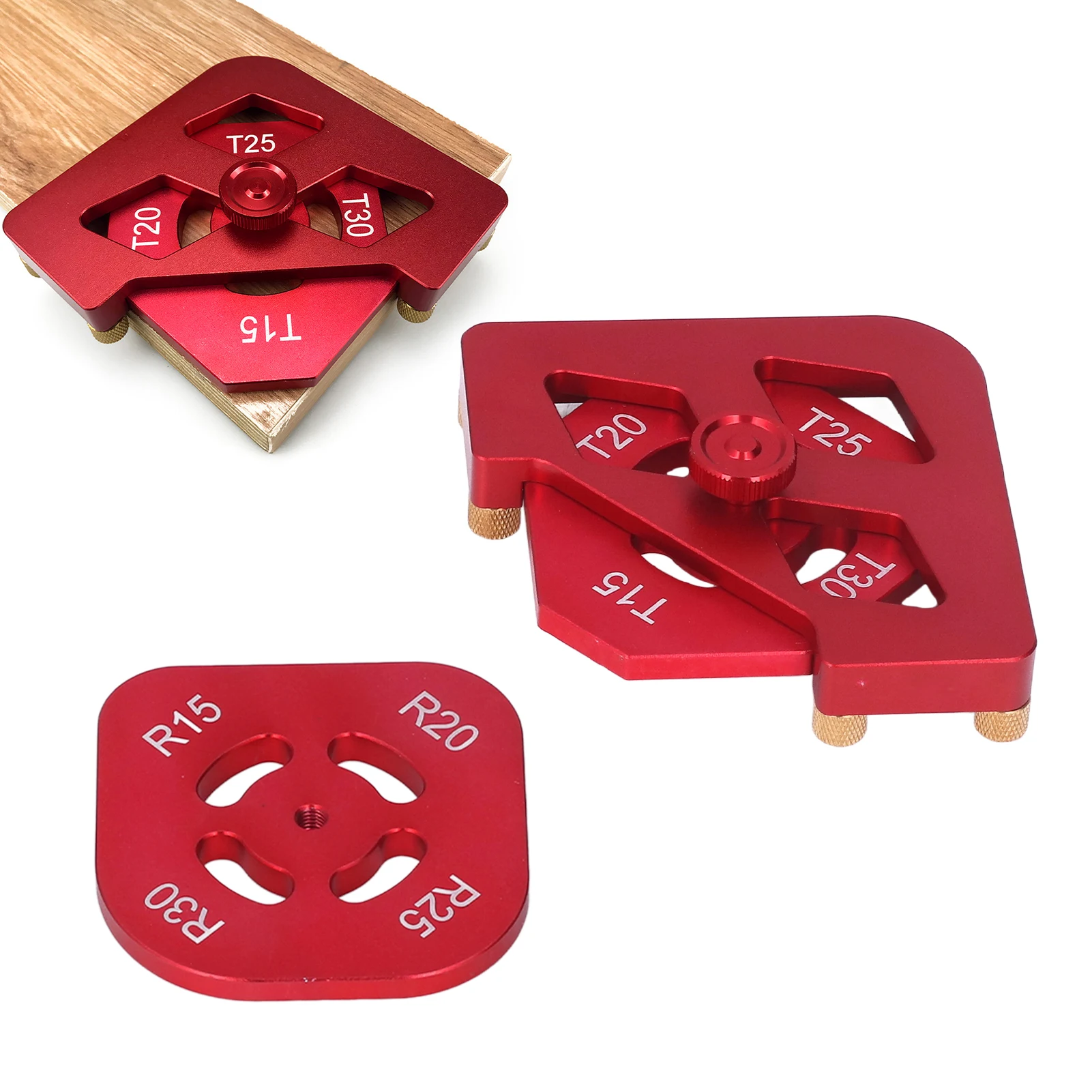 Corner Jig Round Corner Template Router Jig Router Template Aluminium Alloy Round Corner Radius Jig Tool Set Kit for Woodworking
