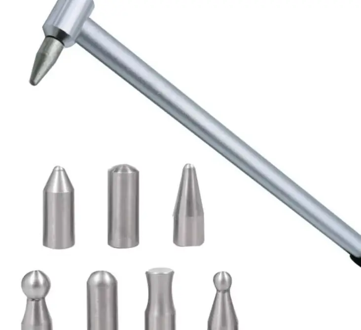 Stainless Steel Sheet Metal Hammer With Replaceable Heads Aluminum Handle For Auto Car Dent Body Repair Tool Kit Accessories