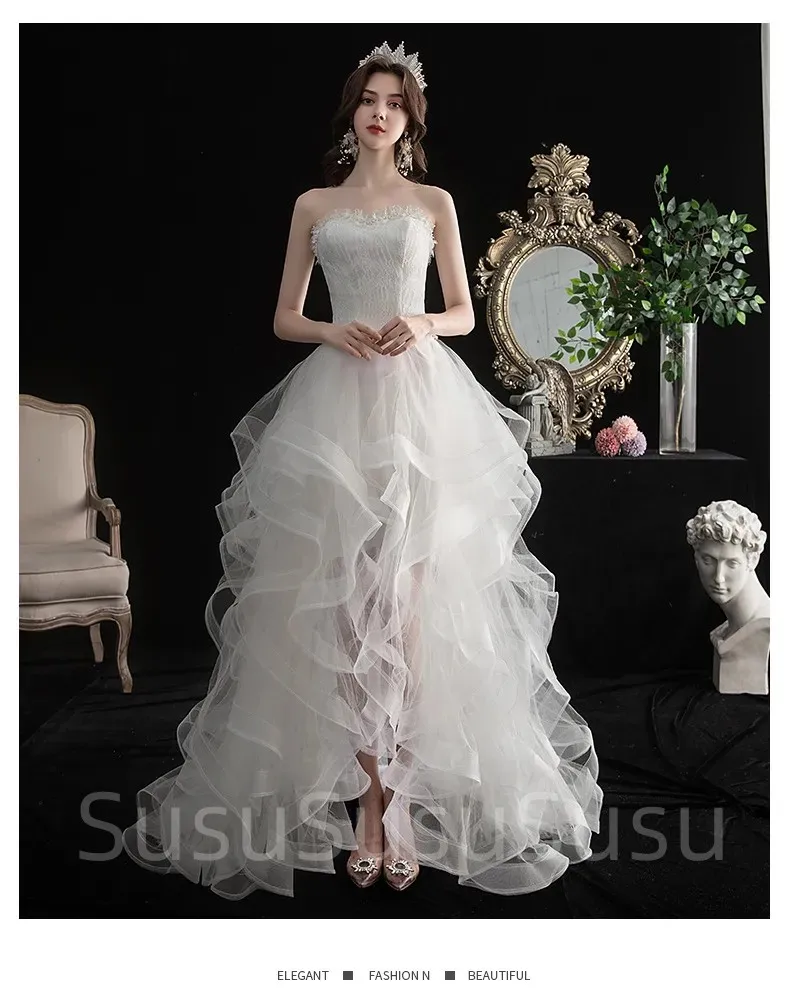 

2023 new Elegant A-line Wedding Dress For Women Sweetheart Batwing Sleeve Bridal Gown Romance Tulle Appliques Robe Mariage Femme