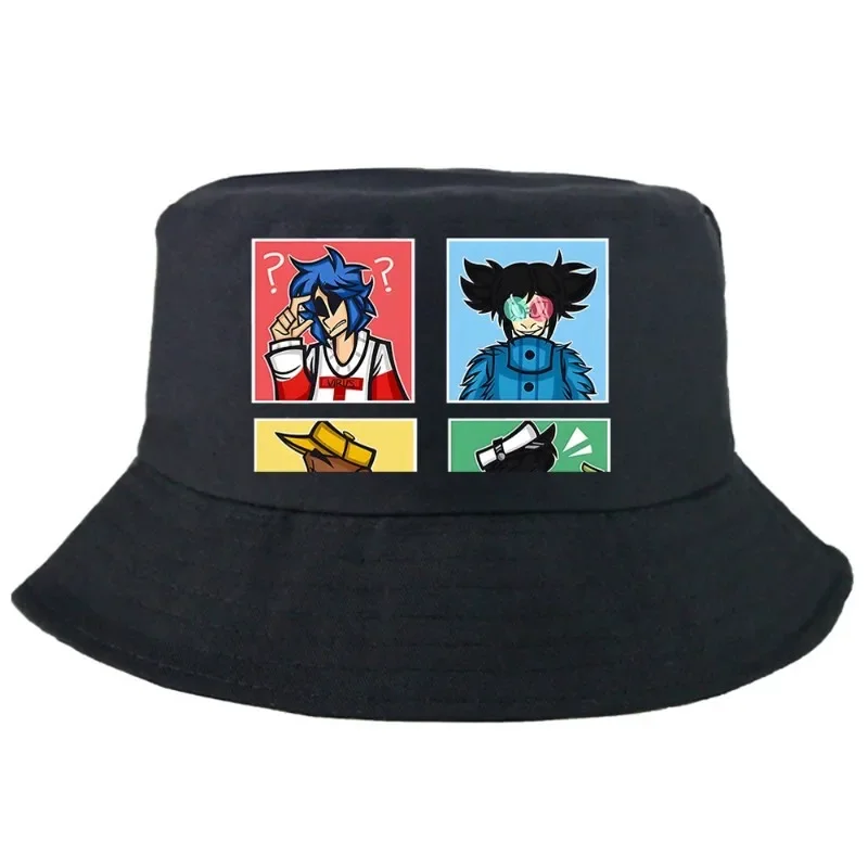 Gorillazs G4 Funny Bucket Hat Printed Summer Foldable Bucket Hat Man Women Harajuku Unisex Outdoor Sunscreen Fishing Hunting Cap