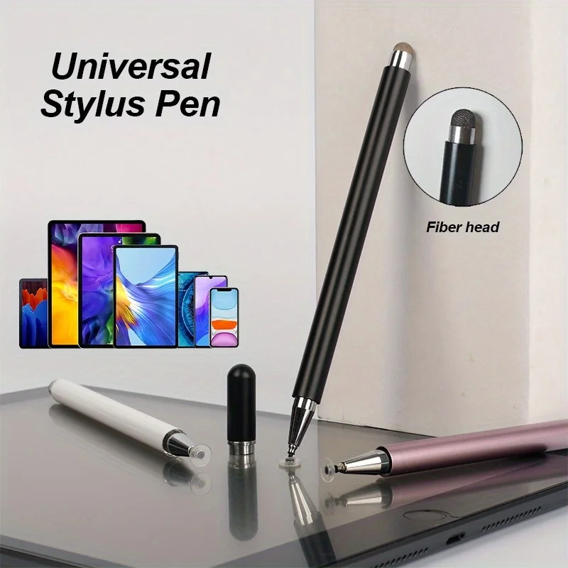 2 قطعة قلم مكثف للهاتف المحمول وسادة قلم مغناطيسي غطاء ثنائي الغرض من الألياف القماش قلم مكثف يعمل باللمس لجهاز ماك بوك برو اير #1