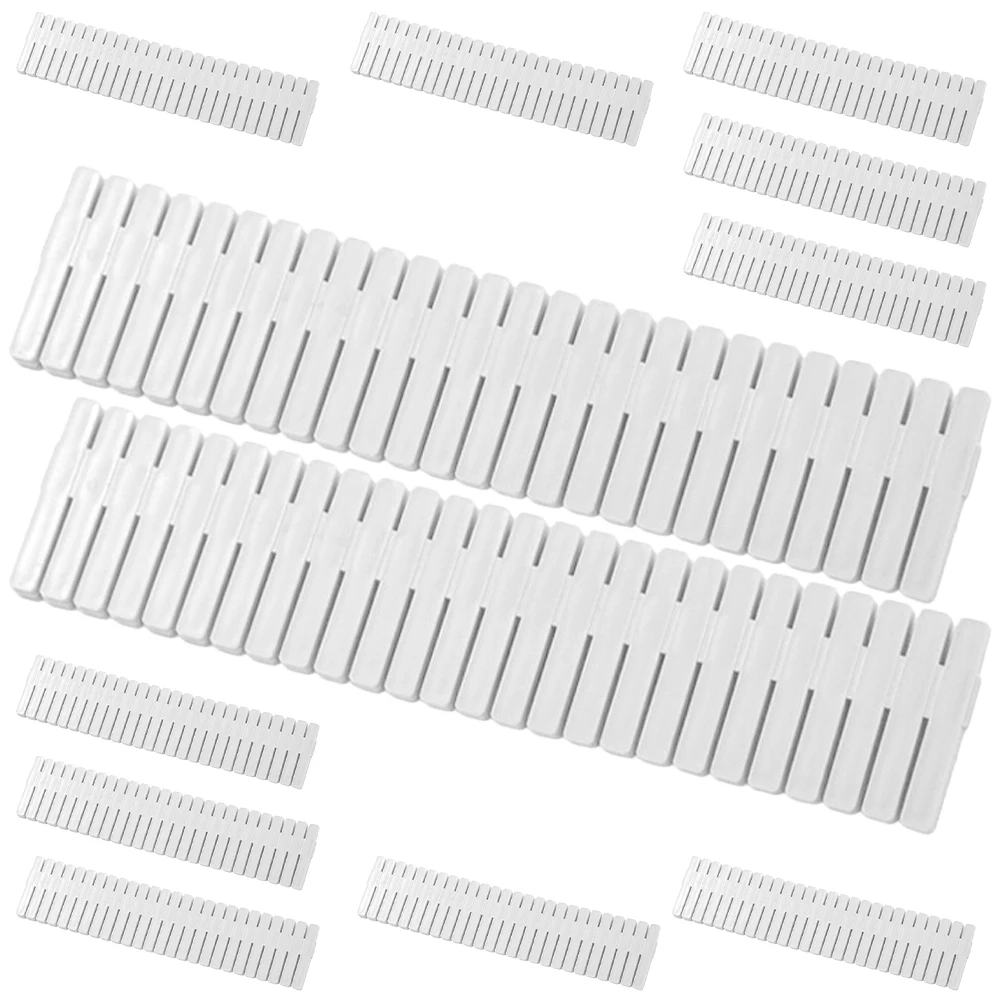 

12pcs Drawer Dividers Storage Partition Boards Plastic Adjustable Inserts for Shelves Dresser Drawers PP Material Socks