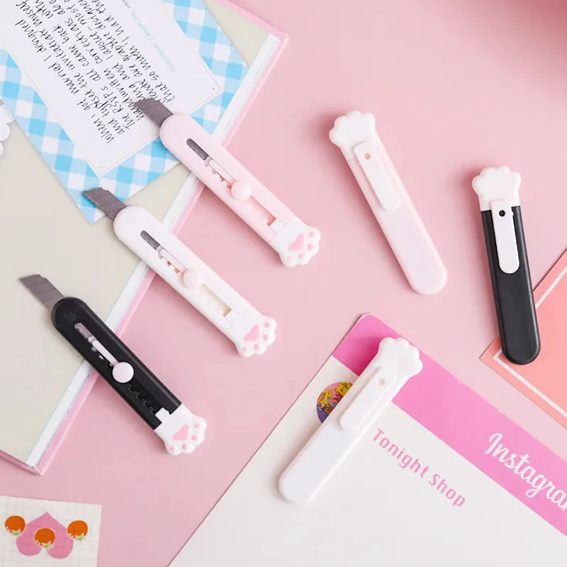 Lytwtw's Cartoon Utility Knife Art Cutter Student DIY Stationery School Supplies