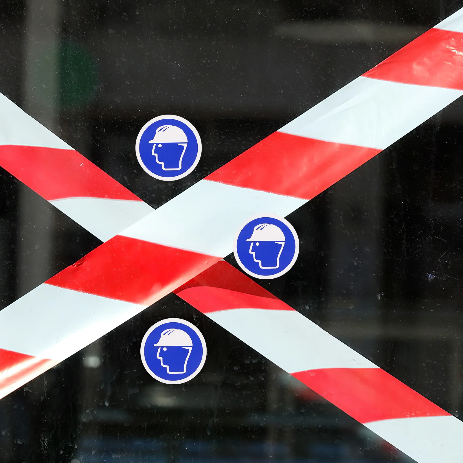 

10Pcs Hard Hat Sign Wear Sticker Safety Symbol Adhesive Label Decal Use Hard Hat Sign Adhesive Label