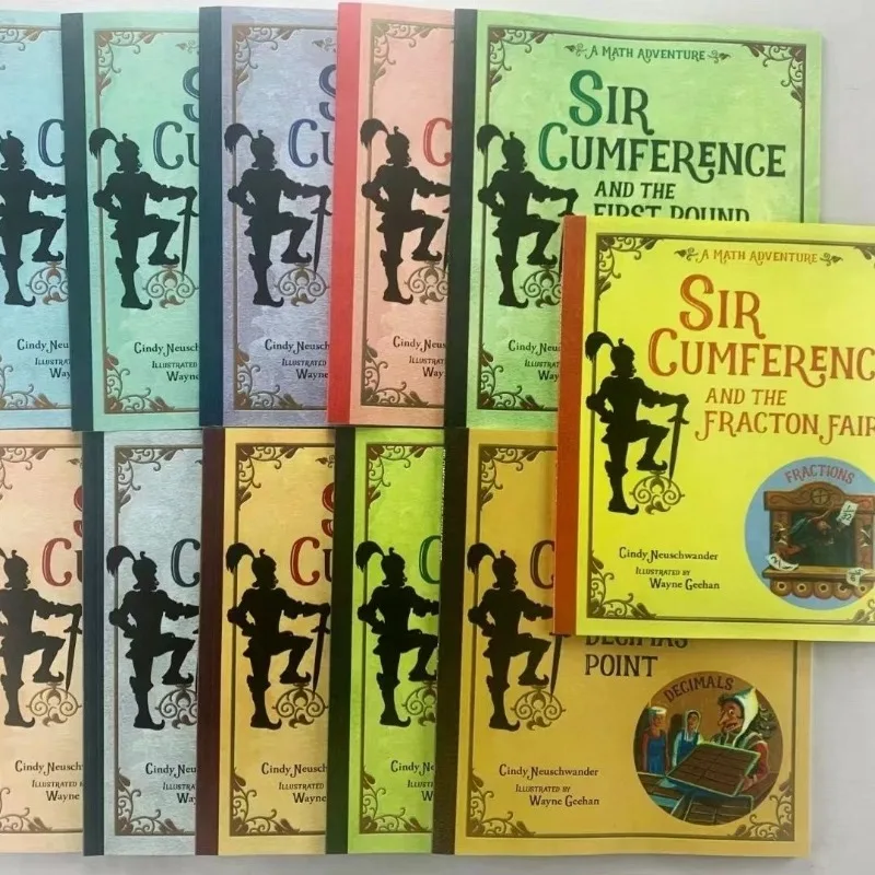 

11PCS Sir Cumference Math Adventure Children's Extracurricular Reading Picture Book in English