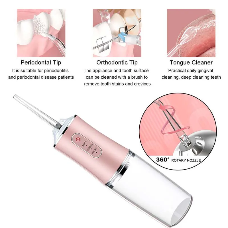 Xiaomi Electric Dental Water Flosser 3 Oral Irrigator Portable Dental Bed Sprinkler Jet Toothpick Mouth Washing Machine 4 Nozzle