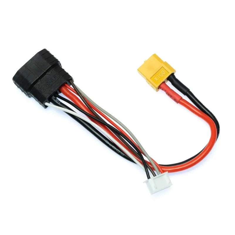 2S/3S/4S Lipo Battery Charge Adapter Cable XT60 Female to TRX Traxxas ID Male Charging Balance Lead Cable Wire 14awg 150mm