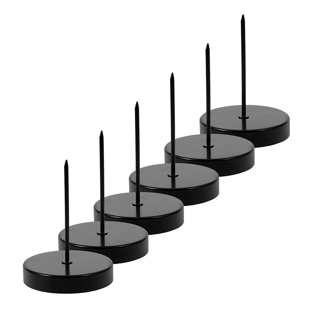 

6Pcs French Style Plate Iron Holder Tray Festival Decorative Candlestick Party Favors Home Decor Dining Table