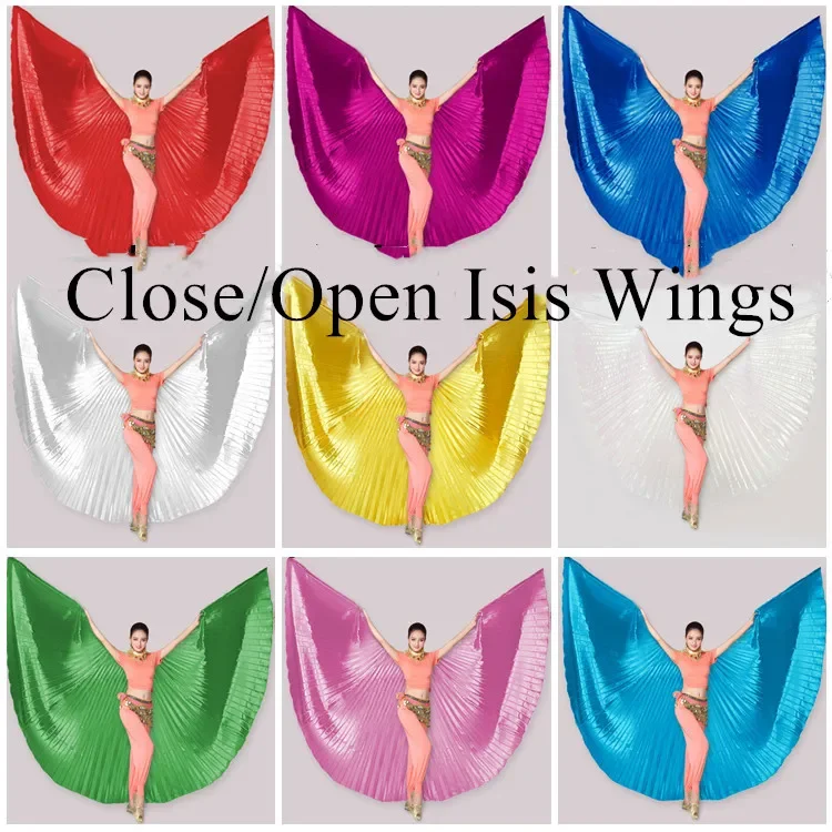 Hot Sell Cheap Women\'s Professional Belly Dance Costume Angle Isis Wings Gold Open Isis Wings Adults No Stick