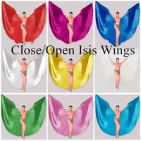 Hot Sell Cheap Women's Professional Belly Dance Costume Angle Isis Wings Gold   Open Isis Wings Adults No Stick