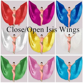 Sıcak Satmak Ucuz kadın Profesyonel Oryantal Dans Kostüm Açı Isis Kanatları Altın Açık Isis Kanatları Yetişkinler Hiçbir Sopa