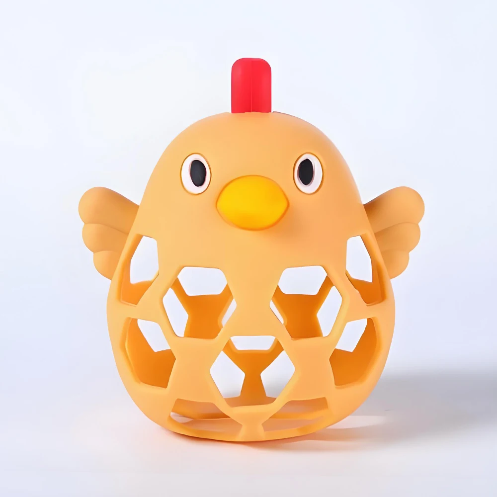 

1PC Cartoon Chick Silicone Baby Teether Toy Hollow Design Chewing Training Equipment for Infants Essential Baby Care Products