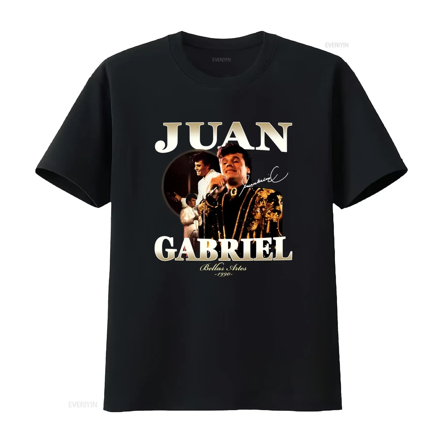 Camiseta Juan Gabriel Bellas Artes 1990, Retro, Leyenda de la Música, para Fanáticos, Vintage, Lavada, Cómoda, Suave, Unisex, Casual, Transpirable, Ligeramente