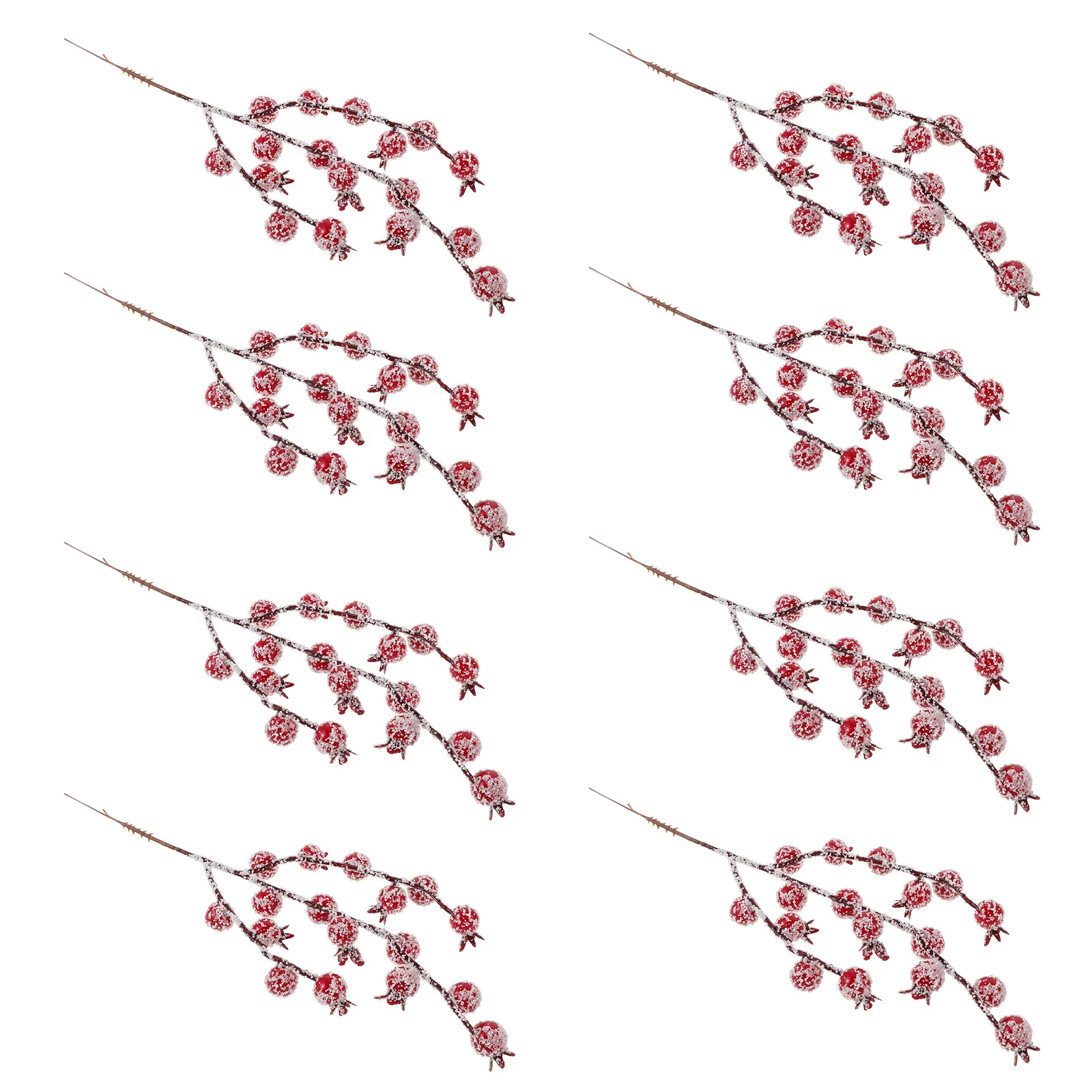 15 قطعة من فروع التوت الاصطناعي لديكور المنزل، يختار سيقان التوت الأحمر لترتيبات الزهور #4
